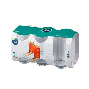 Conjunto de Copos Nadir Brisa 300ml Com 6 Unidades