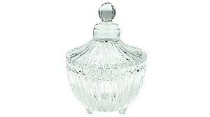 Potiche Decorativo Carrossel em Cristal Lyor 220118 10x6,5cm