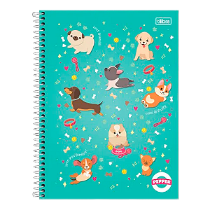 Caderno Espiral Capa Dura Universitário Tilibra 12 Matérias Pepper 192 Folhas