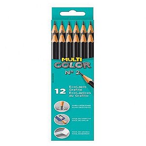 Lápis de Escrever Grafite Faber Castell N°2 com 12 unidades