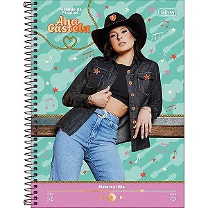 Caderno Tilibra Ana Castela 10 matérias 160 folhas