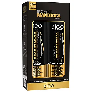 Kit Eico Mandioca Shampoo 800ML + Condicionador 750ml