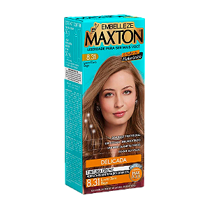 Coloração Creme Maxton Kit 8.31 Louro Claro Bege