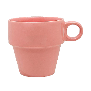 Xícara Lyor Para Café Cerâmica Rosa 210ml