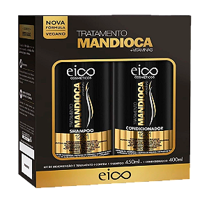 Kit Eico Shampoo 450ml + Condicionador 400ml Mandioca