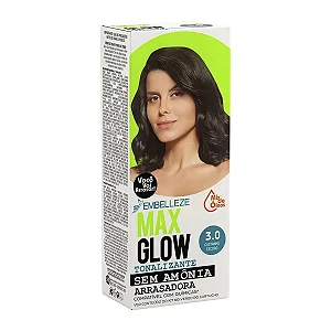 Coloração Max Glow Sem Amonia 3.0 Castanho Escuro