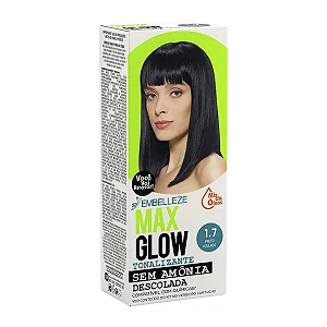Coloração Max Glow Sem Amonia 1.7 Preto Azulado