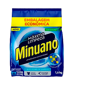 Sabão Em Pó Minuano Máxima Limpeza 1,6KG
