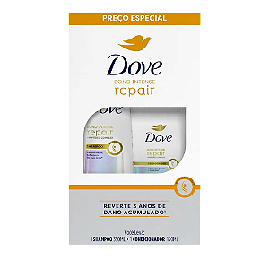 Kit Dove Shampoo 350ml + Condicionador 150ml Bond Intense