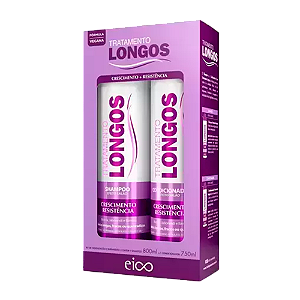 Kit Eico Shampoo + Condicionador Cabelos Longos 800ml