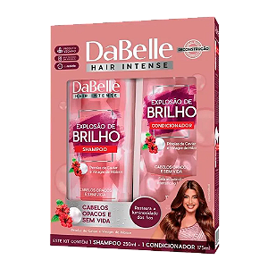 Kit Dabelle Shampoo 250ml + Condicionador 175ml Explosão De Brilho
