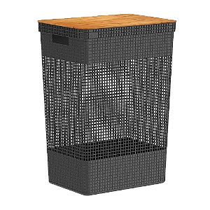 Cesto OU Grid Preto Fosco 49 Litros