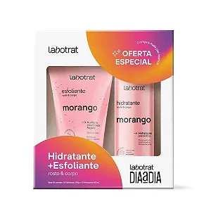 Kit Labotrat Hidratante 190ML + Esfoliante 150G Morango