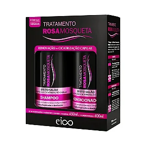 Kit Eico Shampoo 450ML+ Condicionador 400ML Rosa Mosqueta