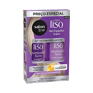 Kit Salon Line Shampoo 300ML + Condicionador 200ML Meu Liso Matizador Loiro