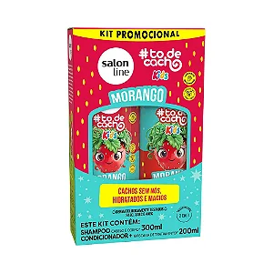 Kit Salon Line Shampoo 300ML + Condicionador 200ML Kids Tô De Cachos Morango