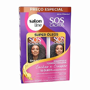 Kit Salon Line Shampoo 300ML + Condicionador 200ML SOS Cachos