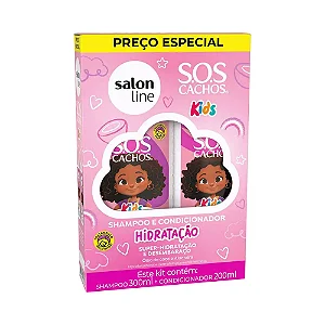 Kit Salon Line Shampoo 300ML + Condicionador 200ML SOS Kids Hidratação