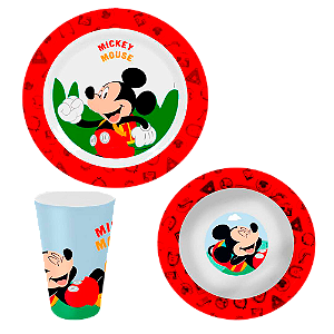Jogo Tuut Melamine Mickey 3 Peças