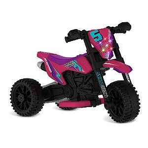 Moto Bandeirante 2962 Cross Elétrica 6V Rosa
