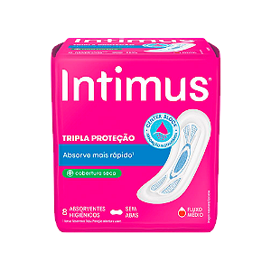 Absorvente Intimus Com 8 Seca Sem Abas