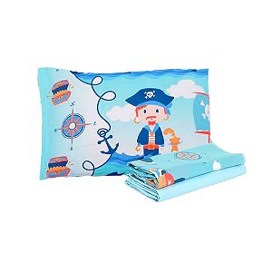 Jogo de Lençol Infantil Estampado Solteiro Santista