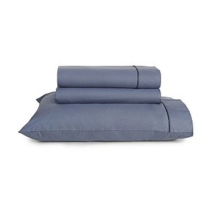 Jogo de Lençol Artex Casal Total Mix Clean Tinto Azul C/4 Peças