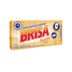 Sabão Barra Brisa Com 5 Neutro 900G