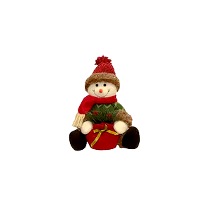 Enfeite Yangzi Boneco Neve Sentado