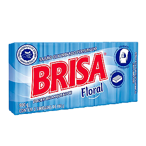 Sabão Em Barra Brisa Com 5 Floral 900G