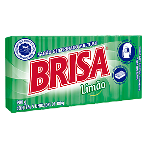 Sabão Em Barra Brisa Com 5 Limão 900G