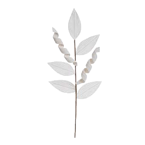 Enfeite Folha Florarte 85963001 66CM Branca