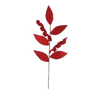 Enfeite Folha Florarte 85963003 66CM Vermelho