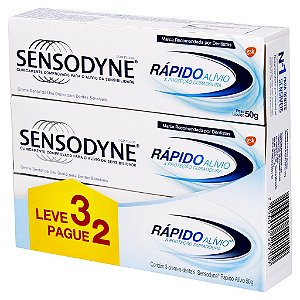 Creme Dental Sensodyne Rápido Alívio Leve 3 Pague 2 50g