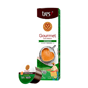 Cápsula Tres Gourmet Arábica Orgânico Com 10 Unidades 8G