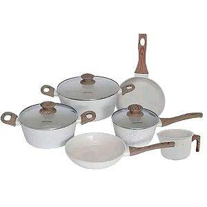 Conjunto De Panela Mimo Style Com 6 Peças Marmol