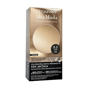 Coloração Creme Alta Moda Sem Amonia 8.0 Louro Claro