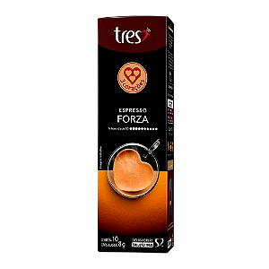 Cápsula Tres Expresso Forza Com 10 80G