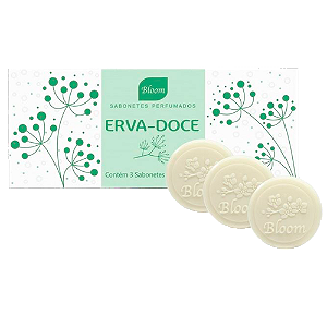 Kit Sabonete Bloom Com 3 Erva Doce 90G