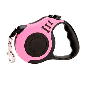 Guia Retrátil Mais Dog Rosa 5 Metros