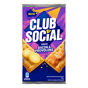 Biscoito Club Social Bacon & Provolone 141G