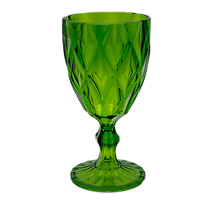 Taça Lyor Diamond Verde Acrílico 330ML