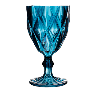 Taça Lyor Diamond Azul Acrílico 330ML