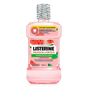 Enxaguante Bucal Listerine Melancia & Hortelã Refrescância Suave Sem Álcool 500ML
