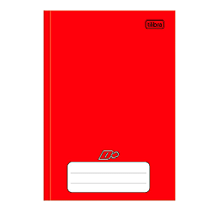 Caderno Tilibra D+ 96 Folhas 1/4 Vermelho Brochura