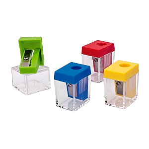 Apontador Tris Com Depósito Diversas Cores