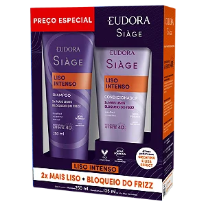 Kit Eudora Liso Intenso Shampoo 250ML + Condicionador 125ML