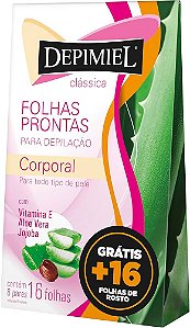 Cera Pronta Corporal Depimiel Clássica Com 16 Folhas