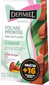 Cera Pronta Corporal Depimiel Sensitive Com 16 Folhas