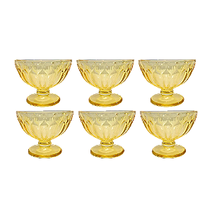 Jogo De Taça Mimo Para Sobremesa Âmbar 6 Peças